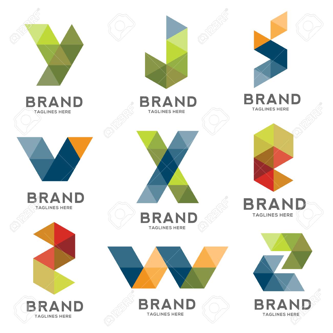 set of letter geometric