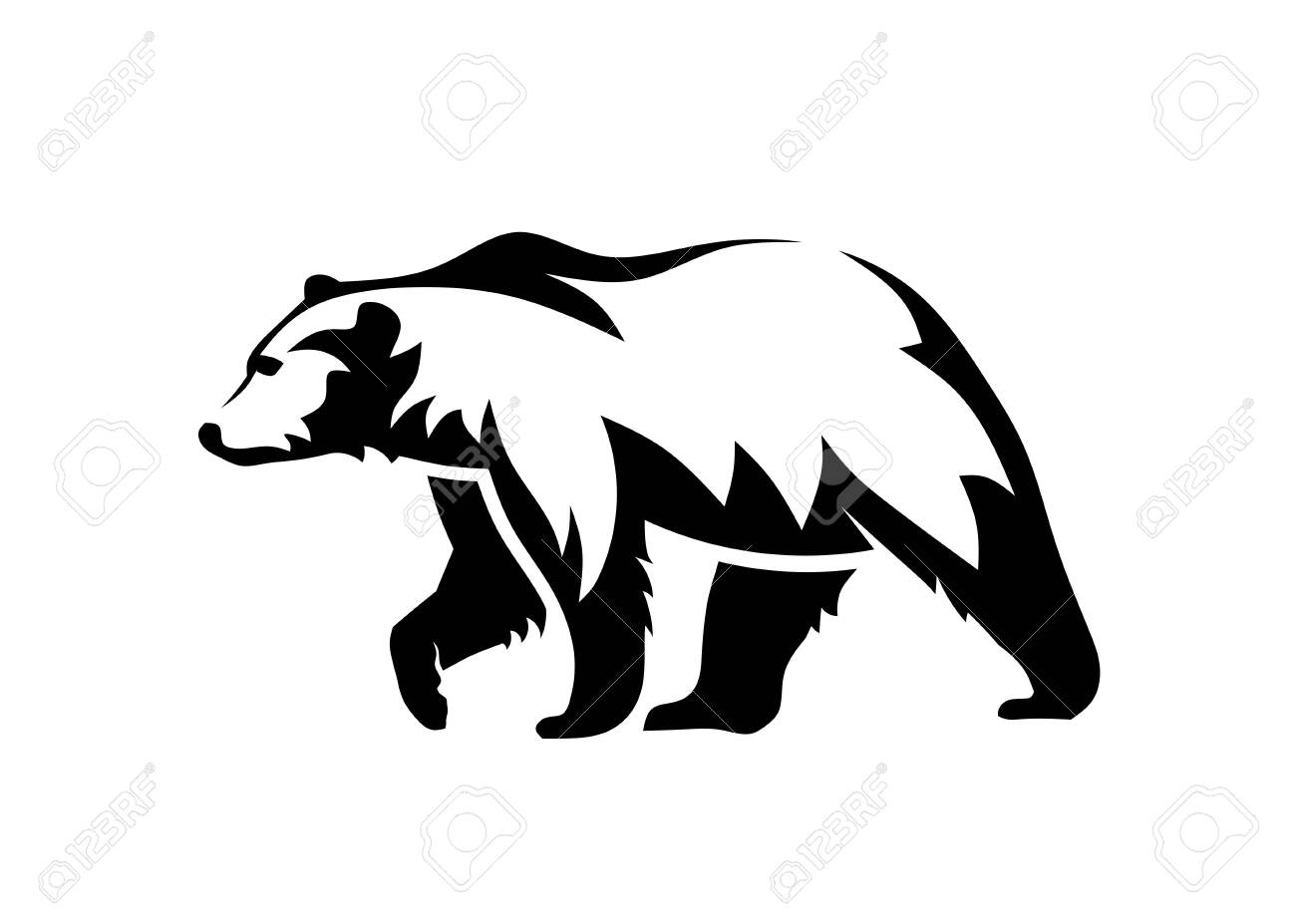 Bear Silhouette Logo Vector Animals Illustration,Bear Icon Modern Symbol  For Graphic And Web Design Royalty Free SVG, Cliparts, Vectors, and Stock  Illustration. Image 141775945., image size:1300x927