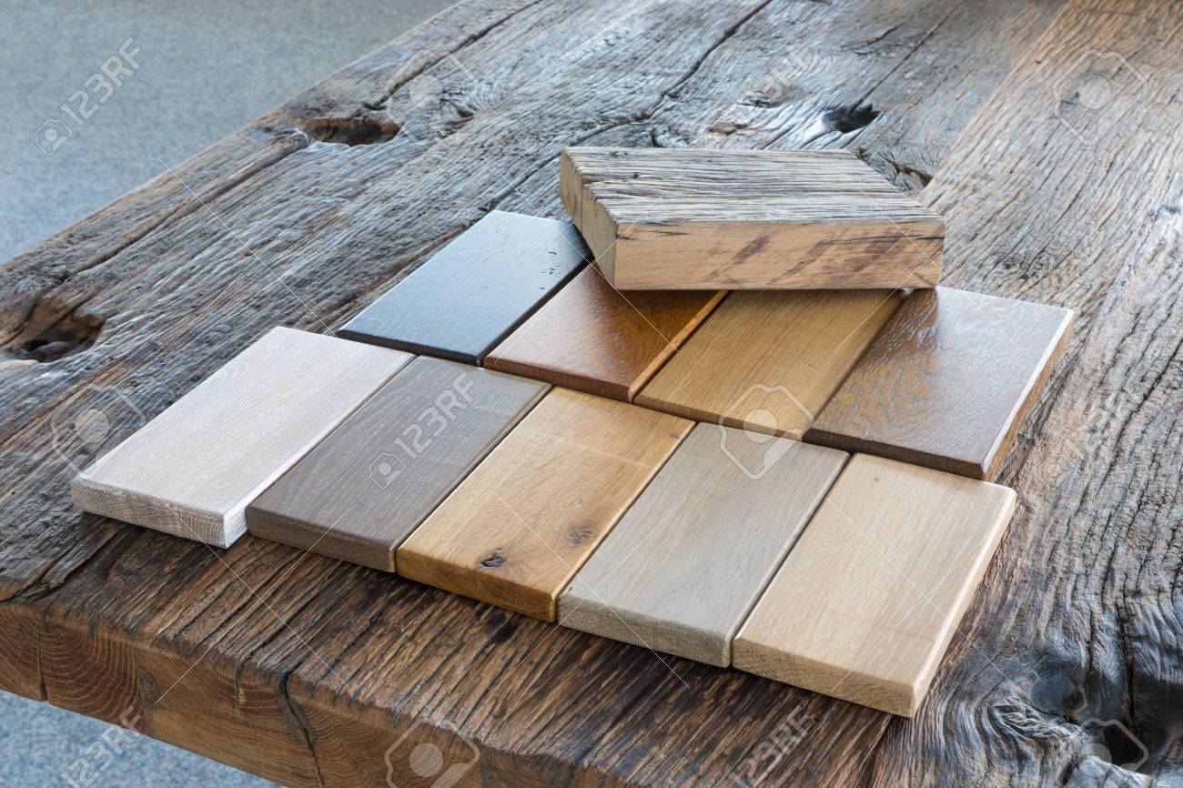 Samples of different kinds of wood in furniture shop - 23810384 Samples of different kinds of wood in furniture shop - 23810384