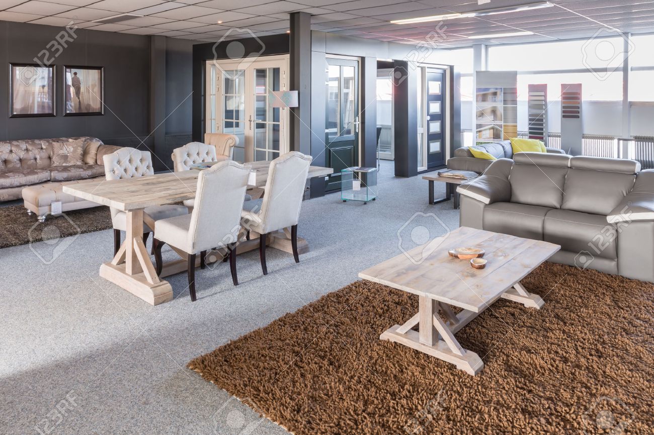 Showroom of modern furniture with tables and chairs - 28436972 Showroom of modern furniture with tables and chairs - 28436972