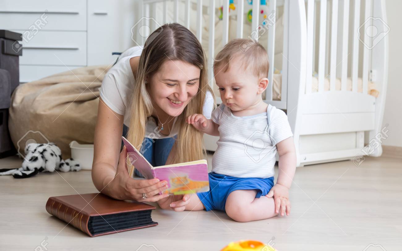 baby reading book
