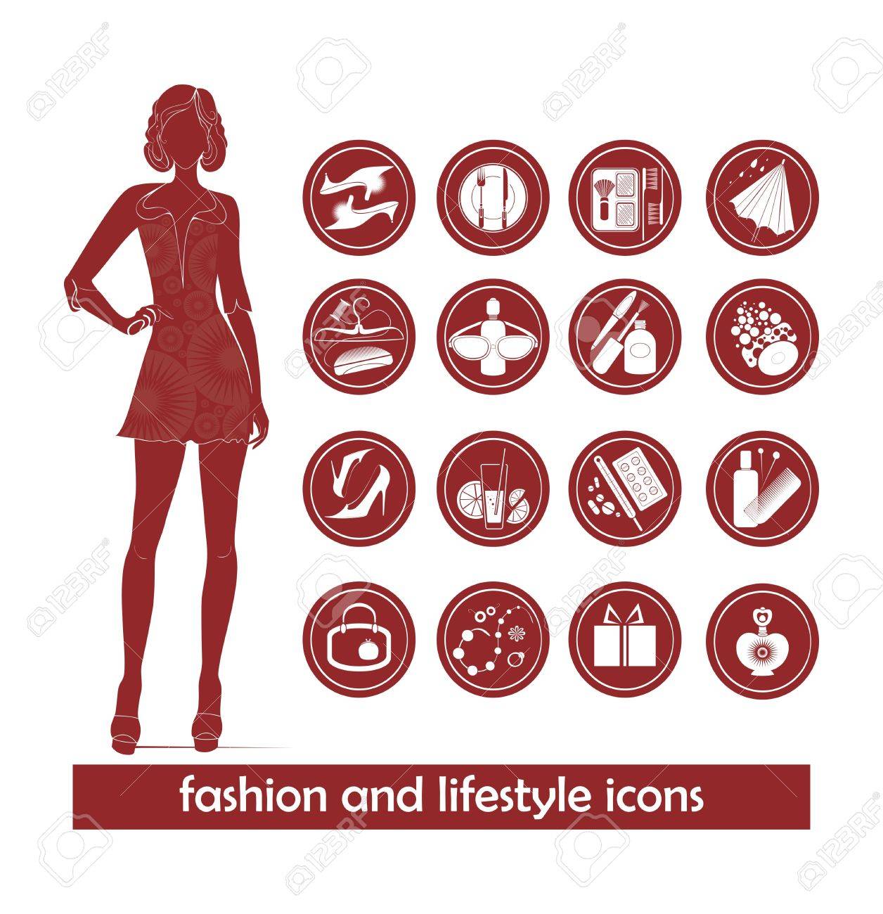 Fashion And Lifestyle Icons Royalty Free SVG, Cliparts, Vectors, and Stock  Illustration. Image 18535093.