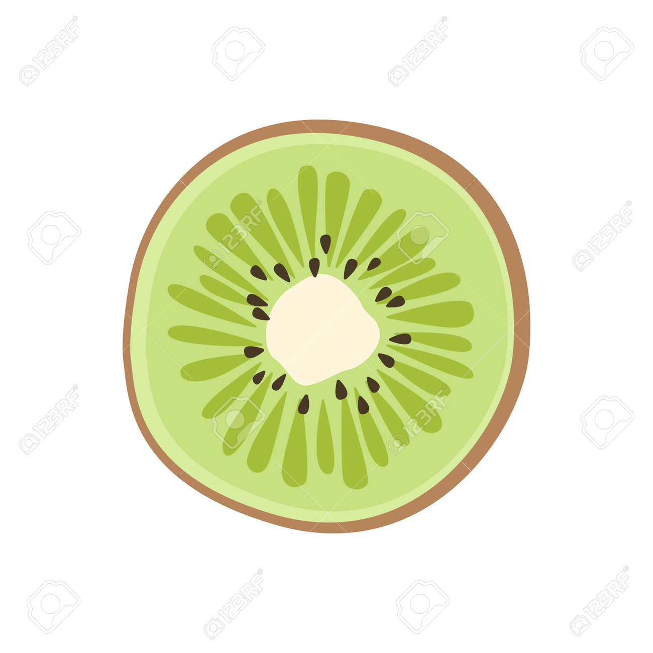 Kiwi Slice. Kiwi Cut. Flat Vector Illustration In Cartoon Style Royalty  Free SVG, Cliparts, Vectors, and Stock Illustration. Image 184080283., image size:1300x1300