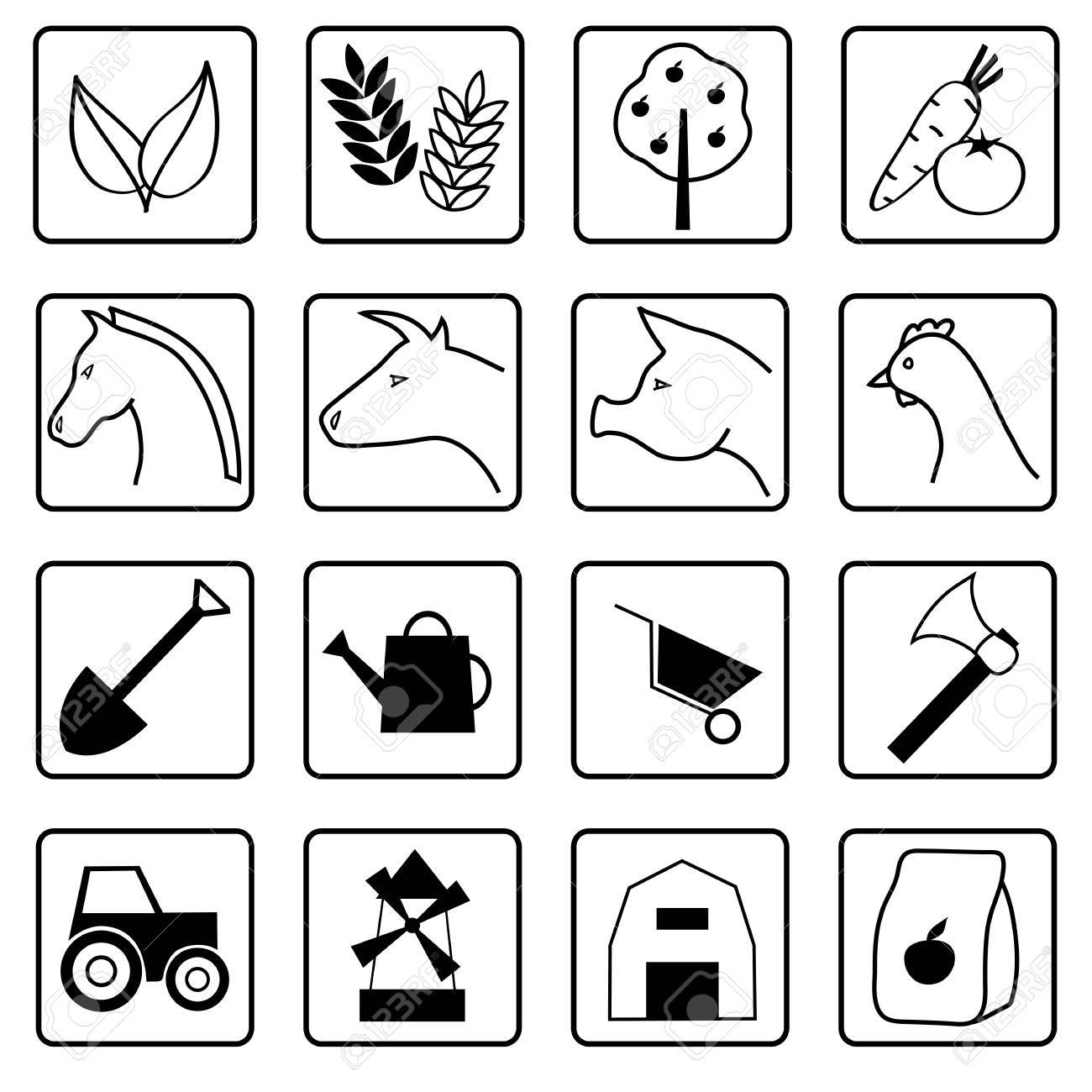 白黒のアイコンのセット のイラスト素材 ベクタ Image 白黒のアイコンのセット のイラスト素材 ベクタ Image