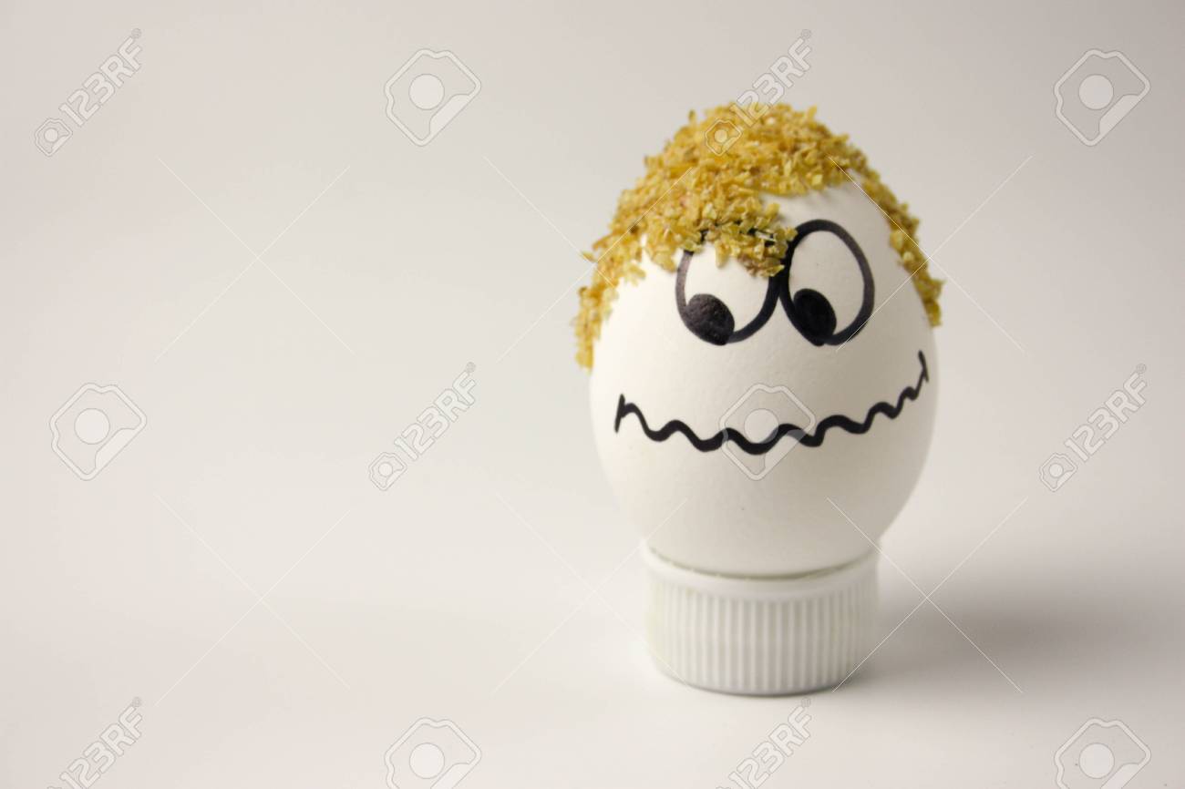 Fear Concept. Cute And Funny Egg With Painted Face And Hair. Photo For Your Design Stock Photo, Picture And Royalty Free Image. Image 93270402. Fear Concept. Cute And Funny Egg With Painted Face And Hair. Photo For Your Design Stock Photo, Picture And Royalty Free Image. Image 93270402.