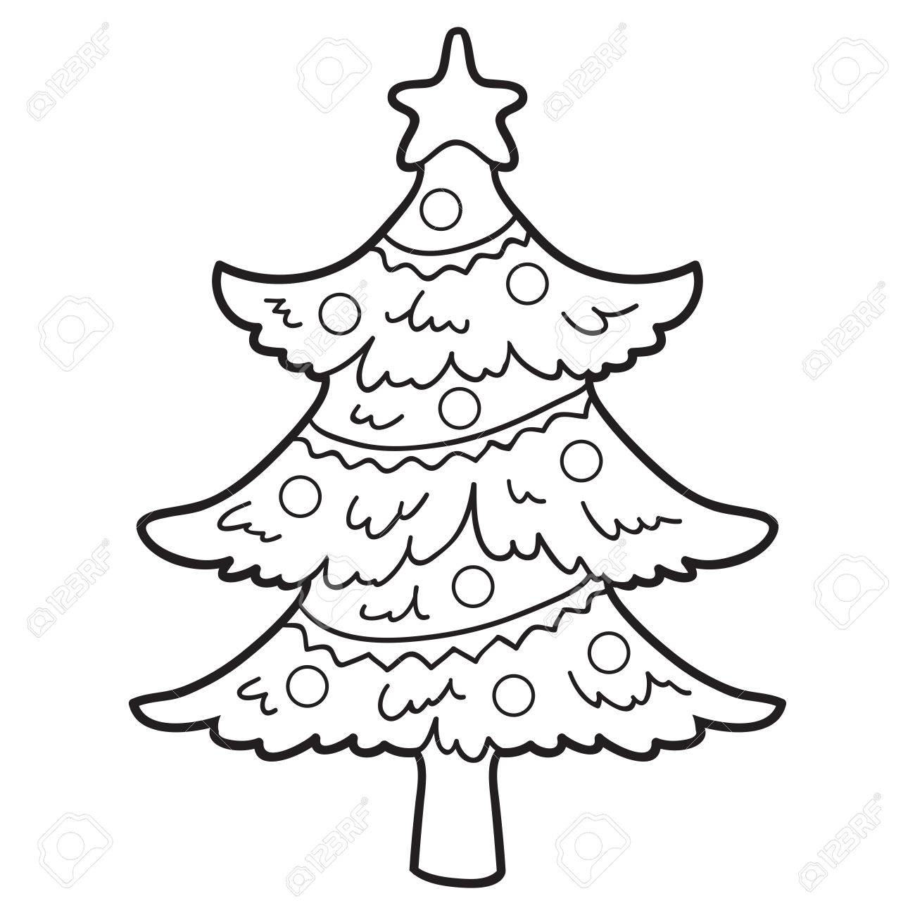 Coloring Book (christmas Tree) Royalty Free Cliparts, Vectors, And - Coloring Book (christmas Tree) Royalty Free Cliparts, Vectors, And