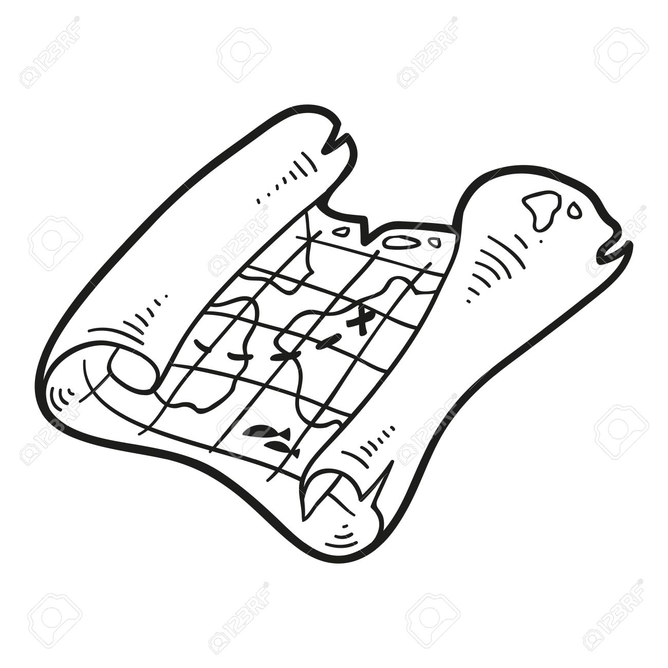 ぬり絵帳 宝の地図 のイラスト素材 ベクタ Image 36643632