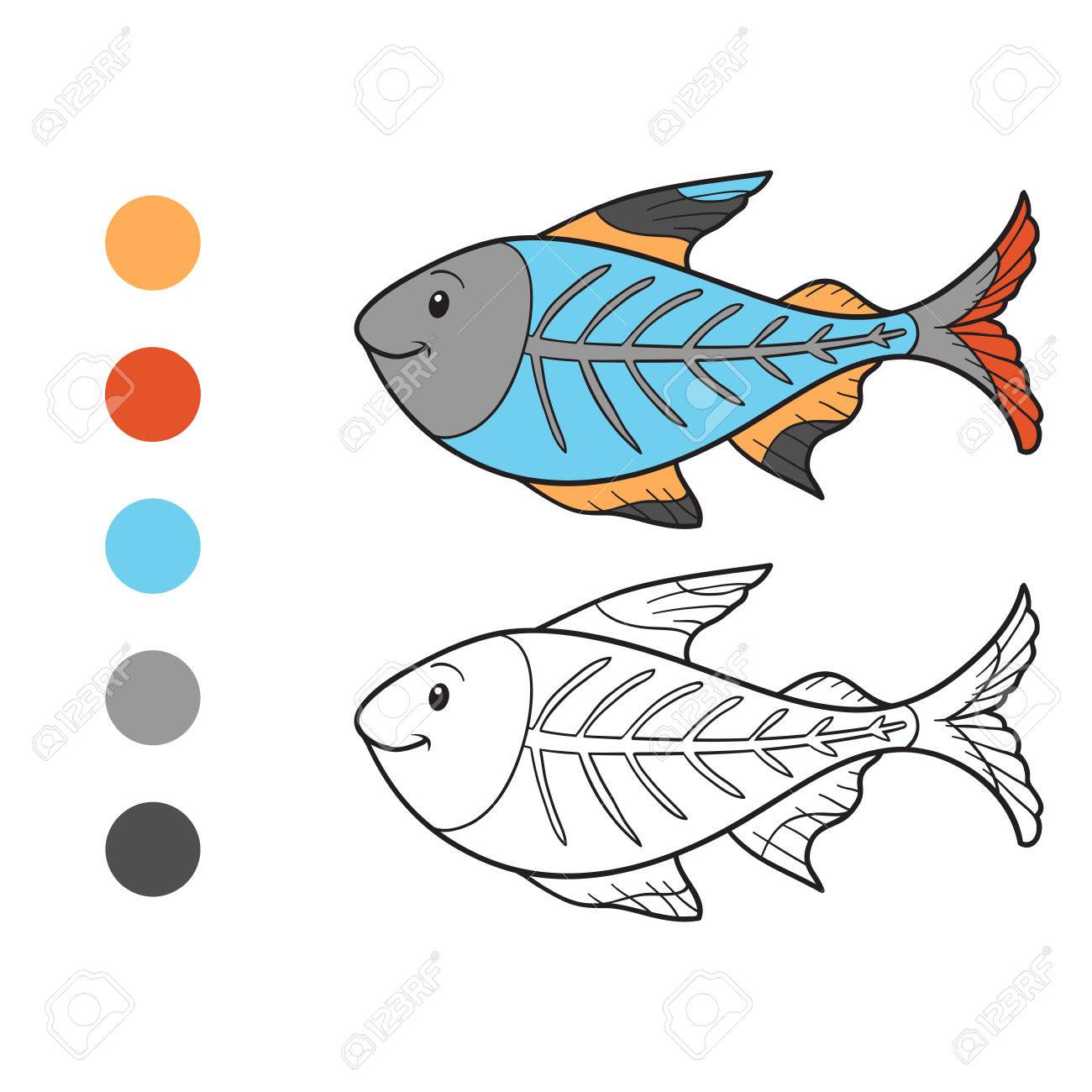 coloring book x ray fish royalty free cliparts vectors and stock illustration image 38420234