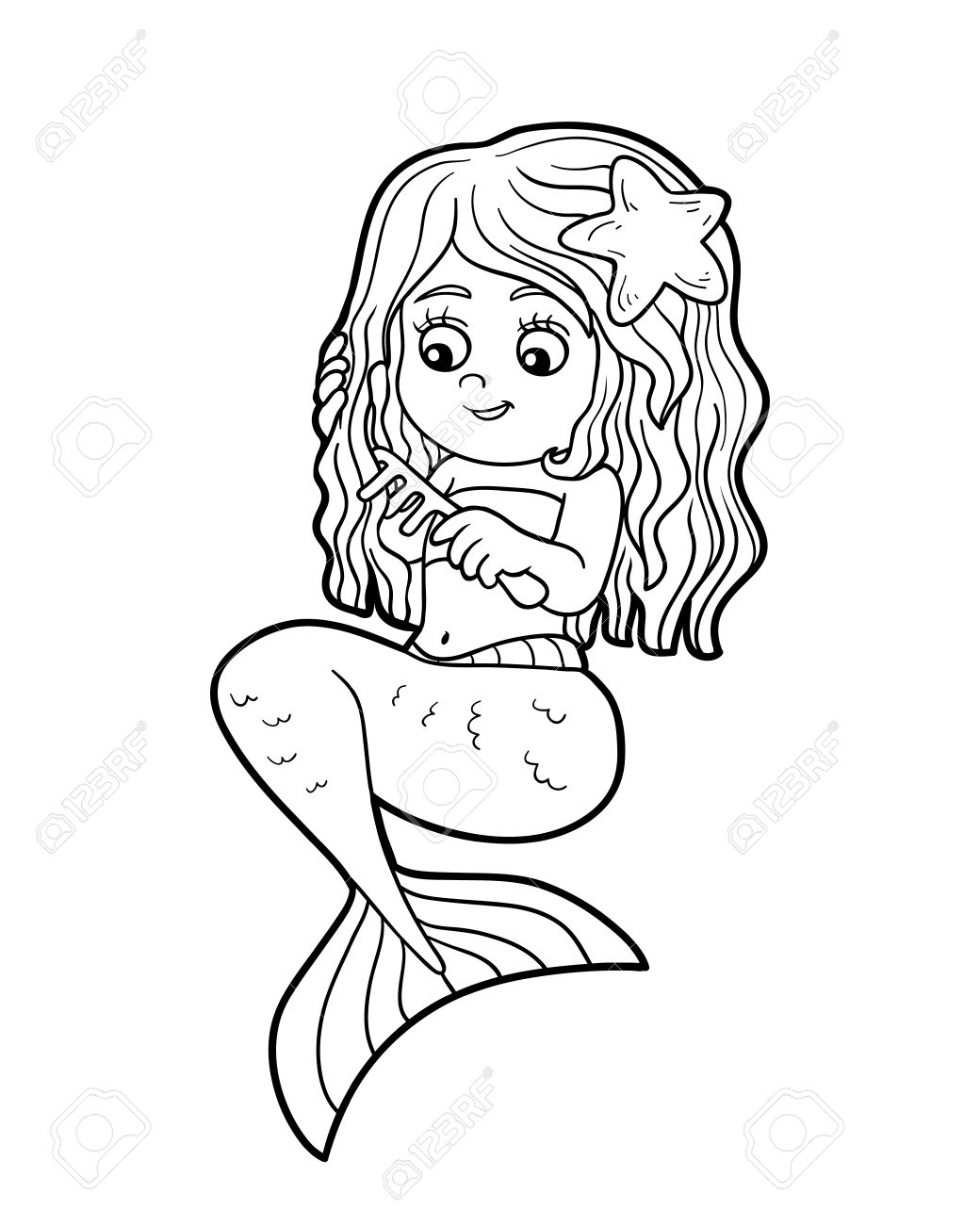 excellent livre colorier pour les enfants petite fille de sirne mignonne banque du with coloriages pour filles