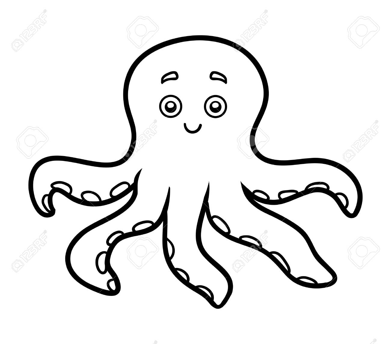 Malvorlage Mit Oktopus Gelb Coloring And Malvorlagan