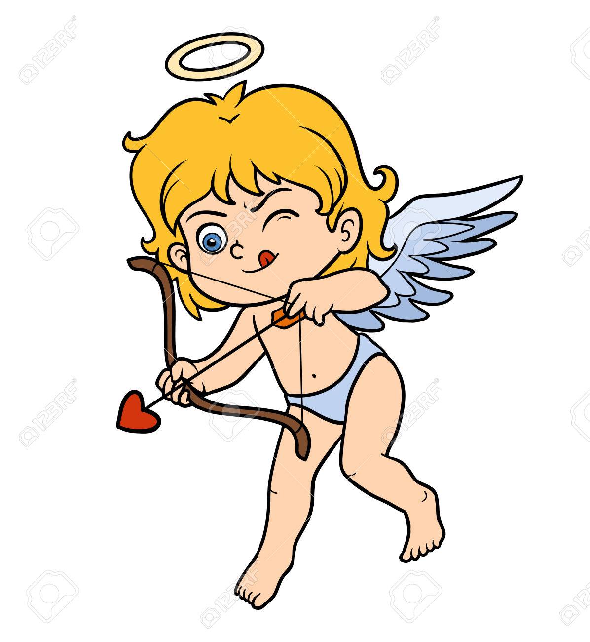 Personnage De Vecteur Valentin Ange Avec Arc Et Fleche Clip Art Libres De Droits Vecteurs Et Illustration Image 67149818