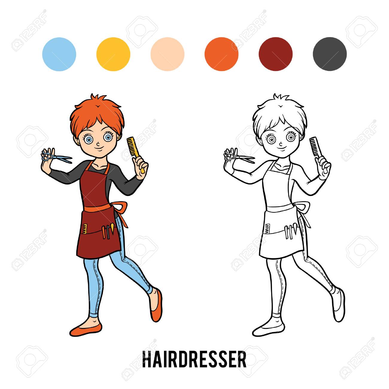 62 Hairdresser Coloring Book Free Images 62 Hairdresser Coloring Book Free Images