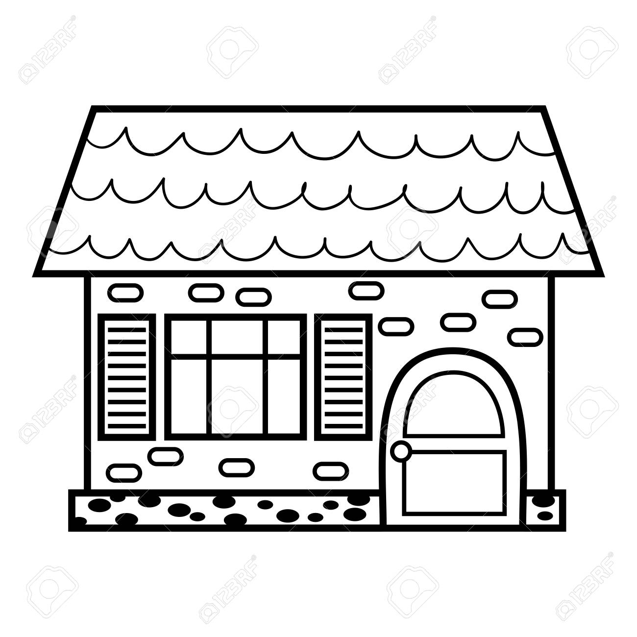 Download Coloring Book For Children House Royalty Free Cliparts Vectors And Stock Illustration Image 112343849