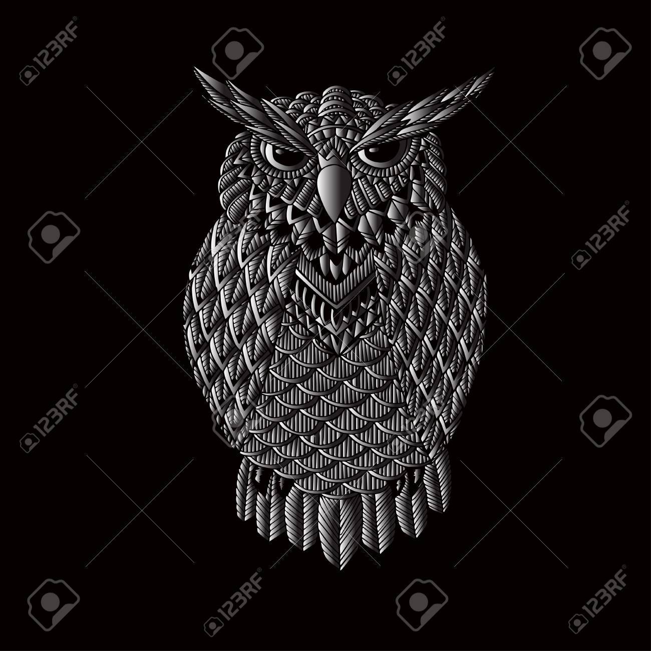 Zentangle スタイルのフクロウ ベクトル手描きイラストのイラスト素材 ベクタ Image Zentangle スタイルのフクロウ ベクトル手描きイラストのイラスト素材 ベクタ Image
