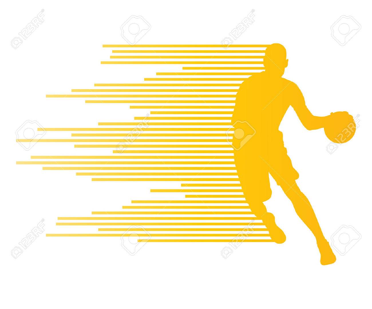 Man basketball player vector background concept made of colorful stripes for poster - 28371526 Man basketball player vector background concept made of colorful stripes for poster - 28371526