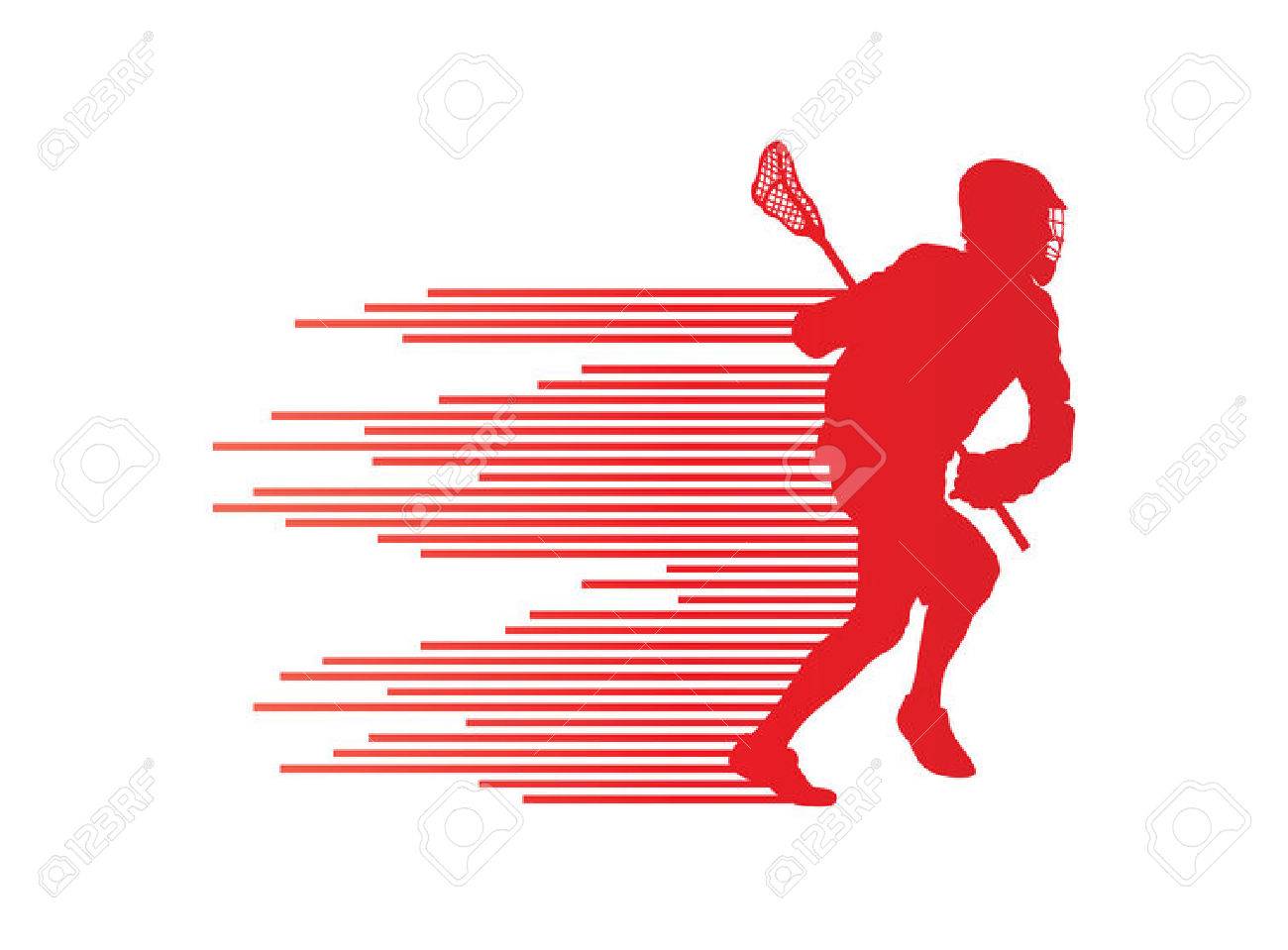 Lacrosse player in action vector background concept made of stripes for poster - 28371640 Lacrosse player in action vector background concept made of stripes for poster - 28371640