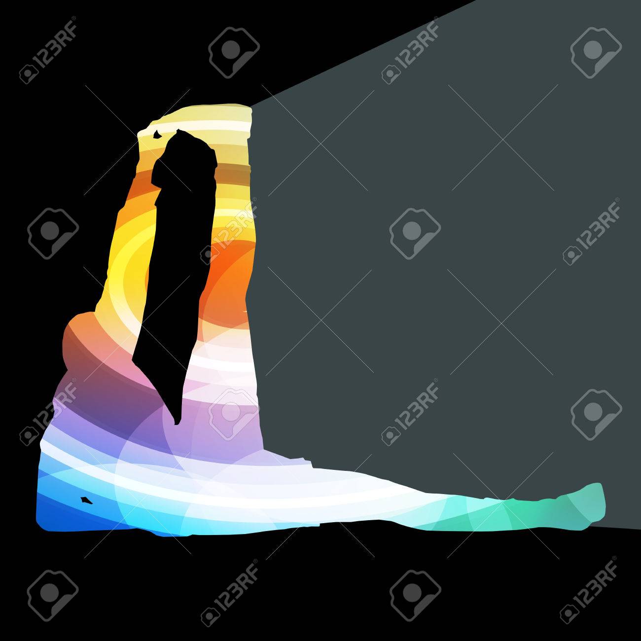 Man Athletic Stretching Exercise Warm Up Silhouette Vector Background Royalty Free Cliparts Vectors And Stock Illustration Image