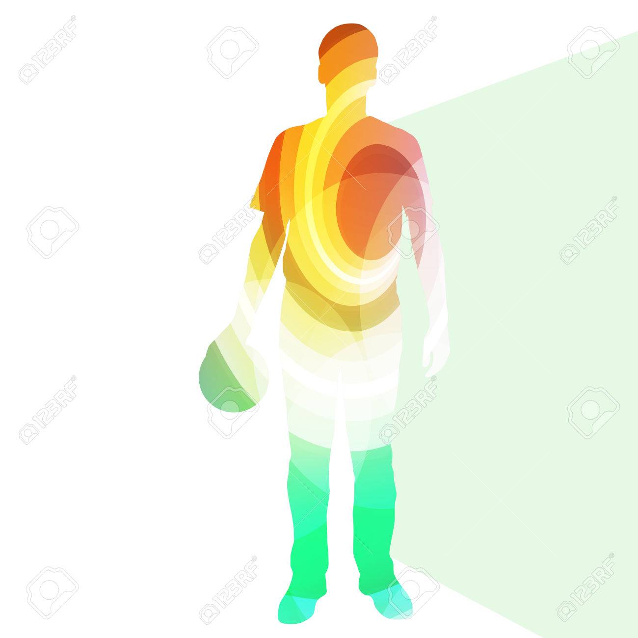 man bowler bowling silhouette illustration vector background