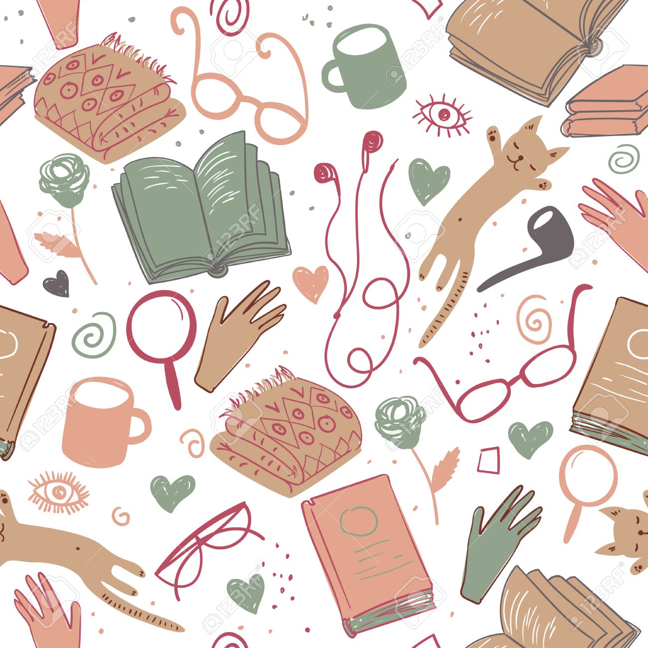 ベクトルの本のパターン カラフルなシームレスな文学のテクスチャ 詳細なかわいいイラストです 手描き本とメガネのパターン デザイン Web サイト 包装 繊維 ファブリックで使用するための背景 のイラスト素材 ベクタ Image ベクトルの本のパターン カラフルなシームレスな文学のテクスチャ 詳細なかわいいイラストです 手描き本とメガネのパターン デザイン Web サイト 包装 繊維 ファブリックで使用するための背景 のイラスト素材 ベクタ Image