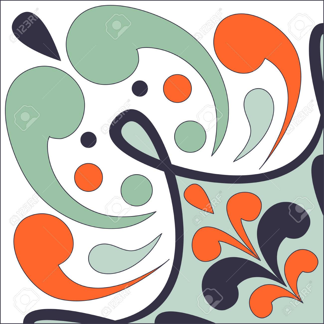 東洋の伝統的な花飾り モロッコ タイルのデザイン ベクター イラストをデスクトップの壁紙に使用できます または壁掛けまたはパターンのためのポスターのフレームいっぱいになる 表面のテクスチャ 繊維 のイラスト素材 ベクタ Image