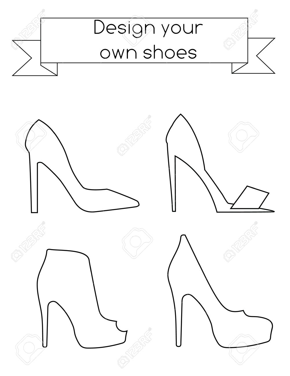 Malvorlagen für Erwachsene Schuhe Malvorlagen für Erwachsene Schuhe