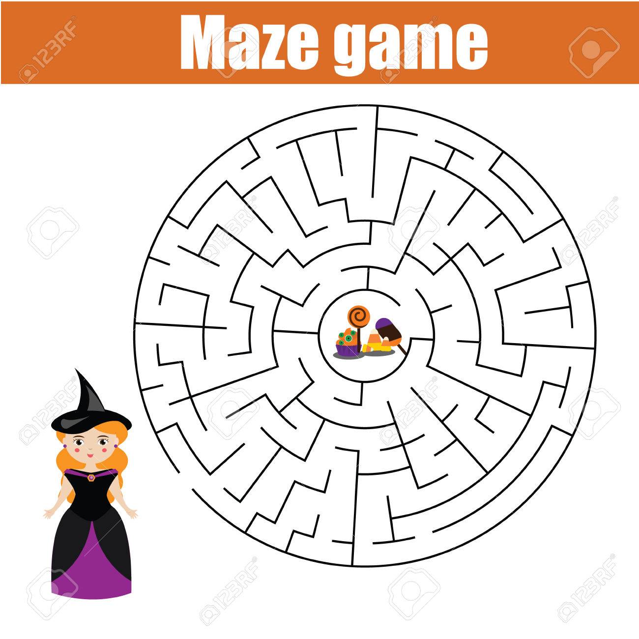 Maze small children recreation: guidance the halloween woman shift in the course of the labyrinth.. graphic relating to Halloween Maze Printable known as Maze young children match: aid the halloween lady shift all through the labyrinth..