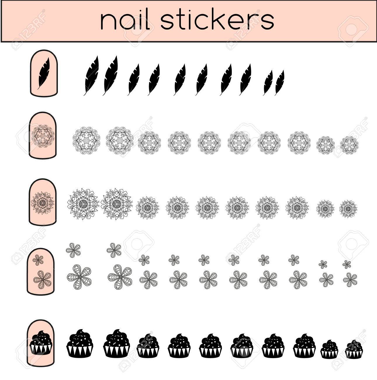 Nail stickers mounted. Manicure, nail artwork variety. Printable ornamental.. photograph regarding Printable Nail Art called Nail stickers mounted. Manicure, nail artwork range. Printable attractive..