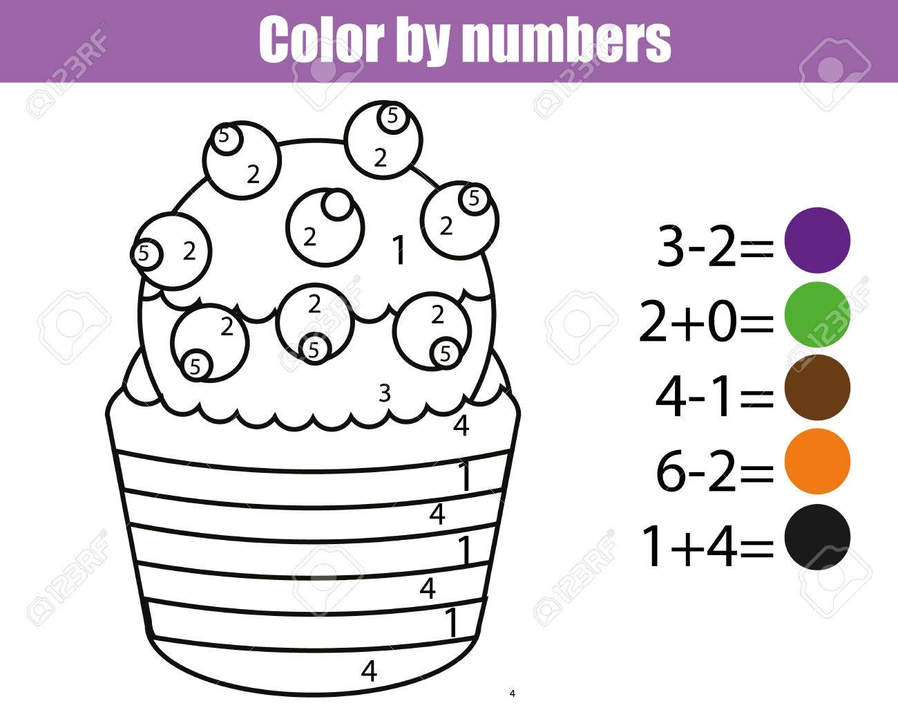 halloween cupcake color by numbers educational children game drawing kids activity - Halloween Numbers Printable halloween cupcake color by numbers educational children game drawing kids activity - Halloween Numbers Printable