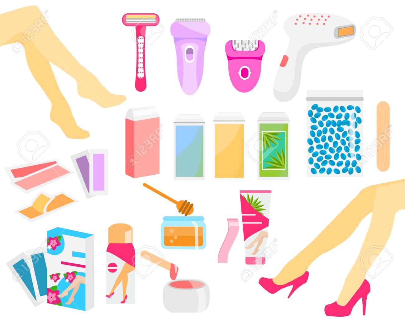 Epilation And Hair Removal Tools Epilator Wax Razor Stripes