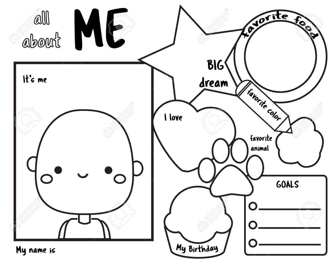 It's just a picture of Printable All About Me with regard to sample This is a photo of Printable All About Me with regard to sample