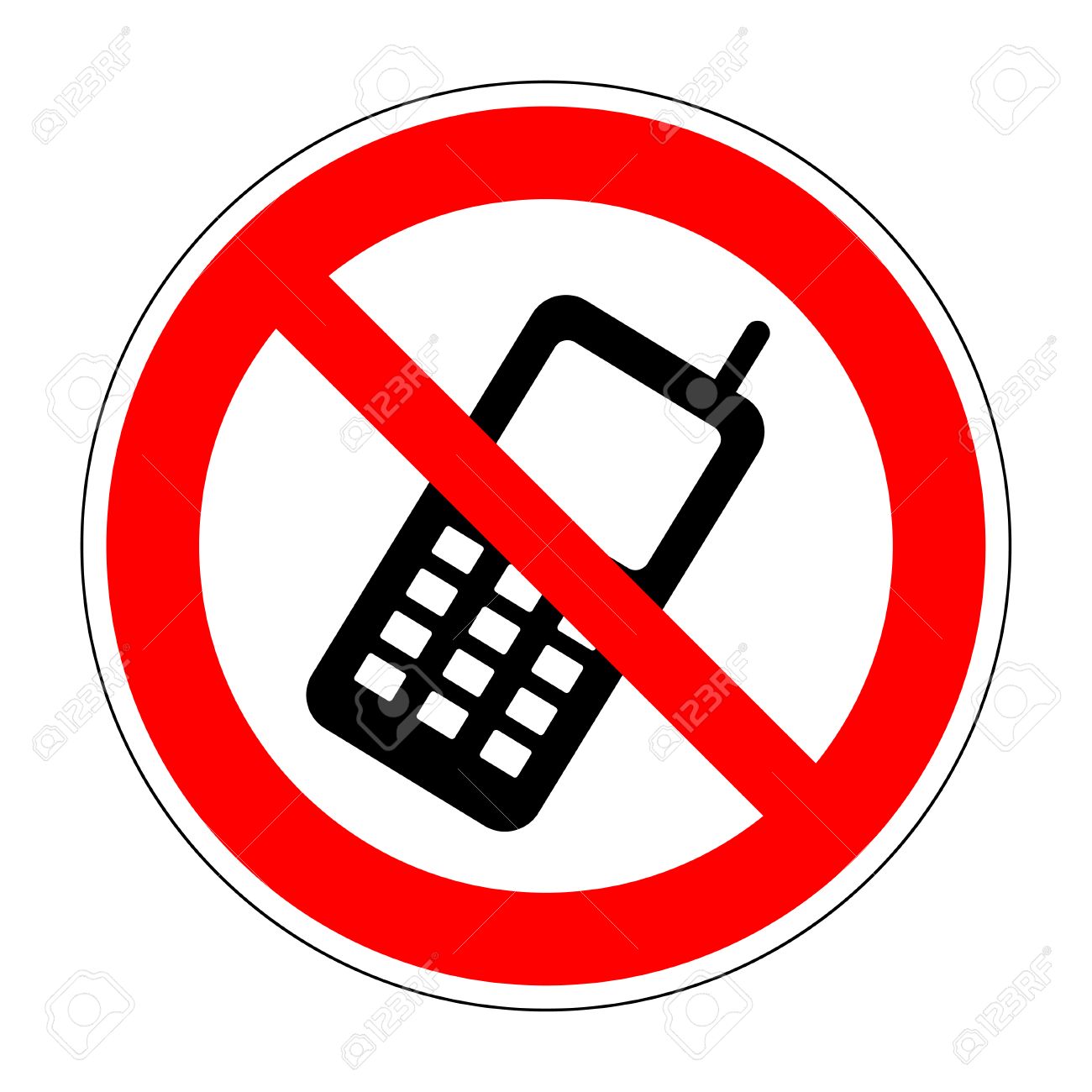 no cell phone use sign
