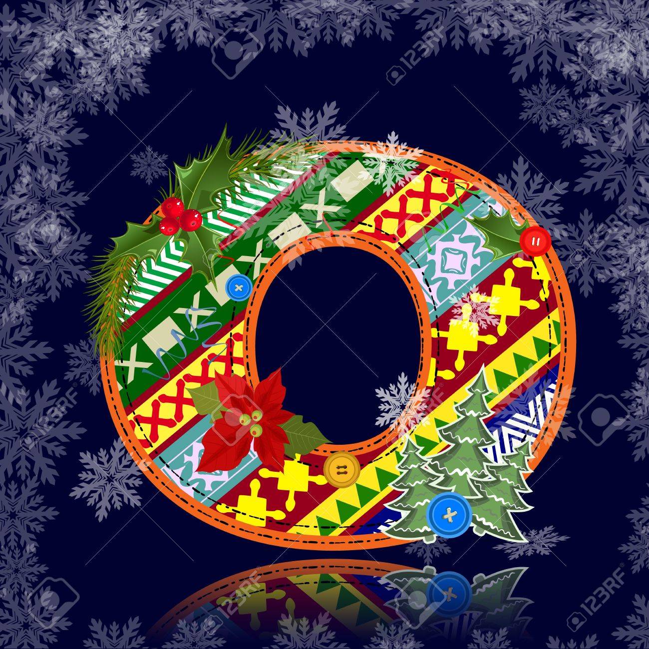 冬文字飾りののイラスト素材 ベクタ Image