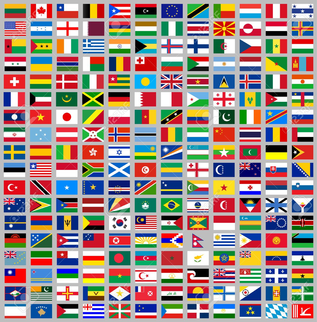 tout les drapeau du monde en photo -