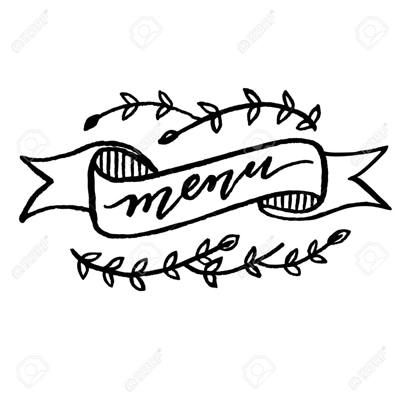 文字ベクトルのスタイルのラベル メニューです のイラスト素材 ベクタ Image