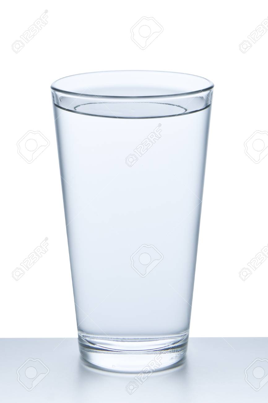 Water On White Background Stock Photo 