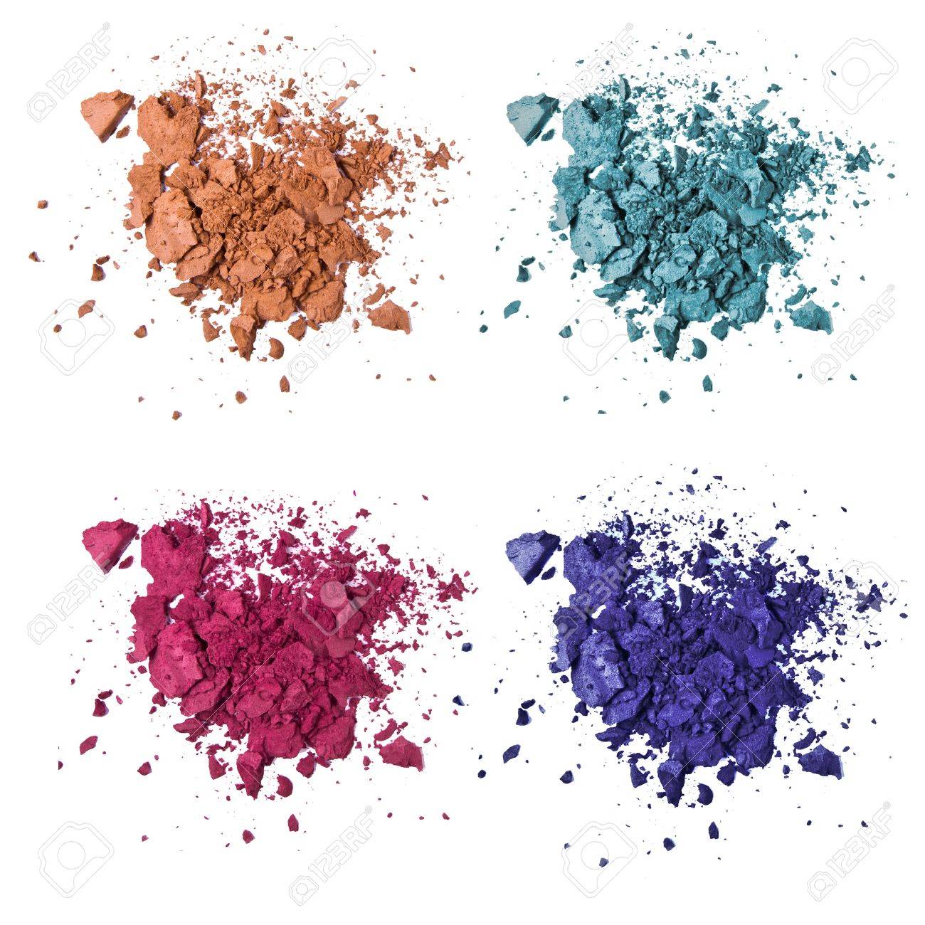 set of various crushed eyeshadows stock photo picture and royalty