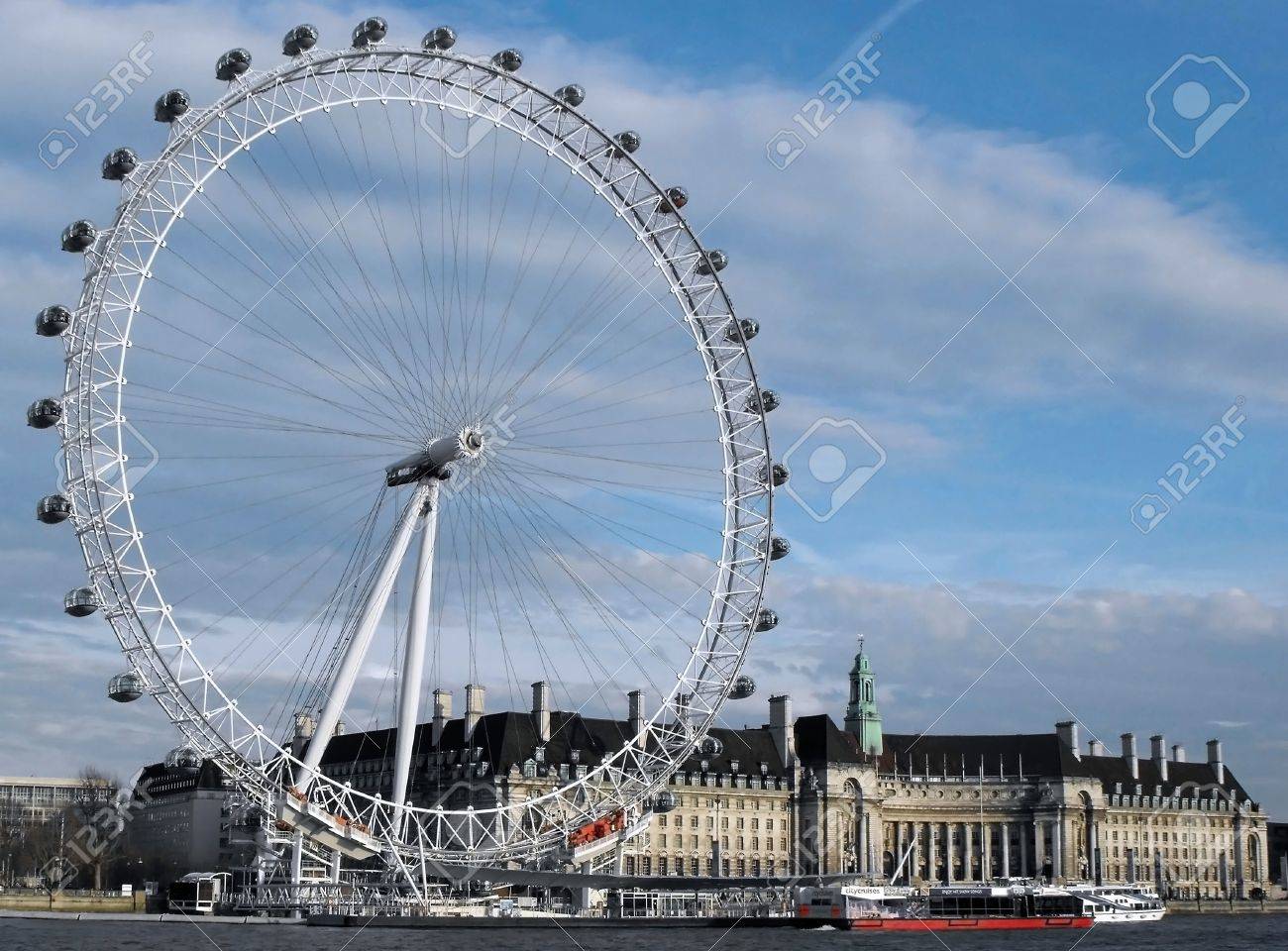 the london eye big wheel at the thames stock photo picture and