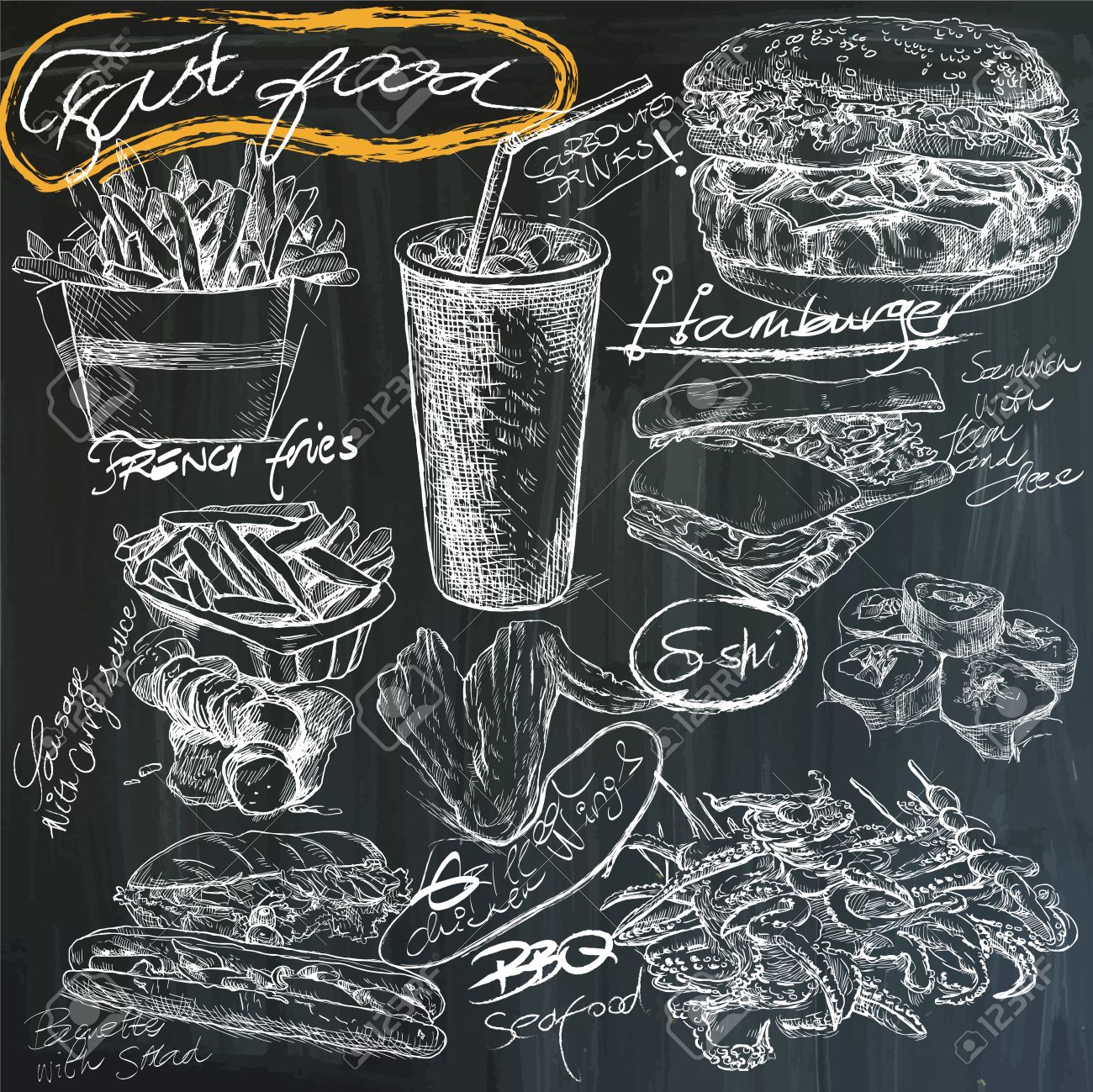 食べ物や飲み物 スローガン ファーストフード 手は白ベクトル イラスト黒板に描かれました 簡単なレイヤーおよびグループで編集できます のイラスト素材 ベクタ Image 食べ物や飲み物 スローガン ファーストフード 手は白ベクトル イラスト黒板に描かれました 簡単なレイヤーおよびグループで編集できます のイラスト素材 ベクタ Image