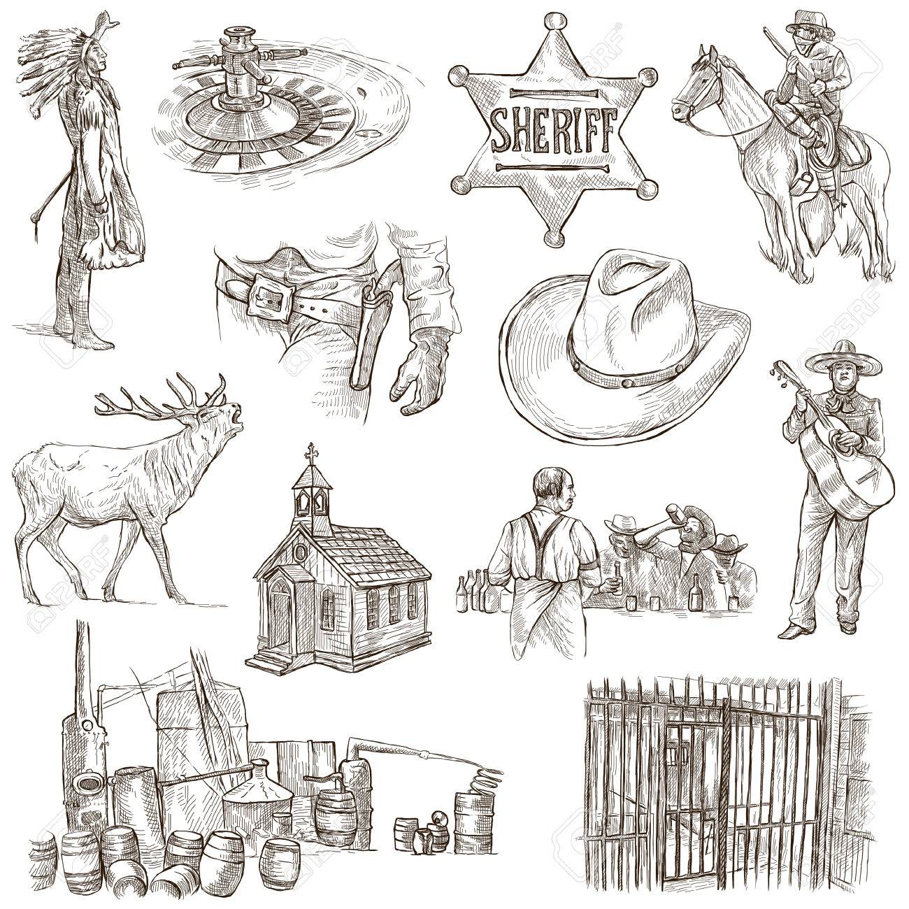 Indians And Wild West Collection Of An Hand Drawn Illustrations Stock Photo Picture And Royalty Free Image Image Indians And Wild West Collection Of An Hand Drawn Illustrations Stock Photo Picture And Royalty Free Image Image
