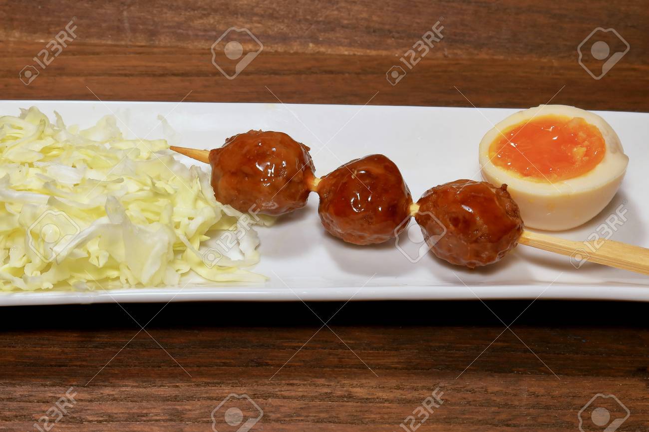 dango of meat bitten by skewer ロイヤリティーフリーフォト