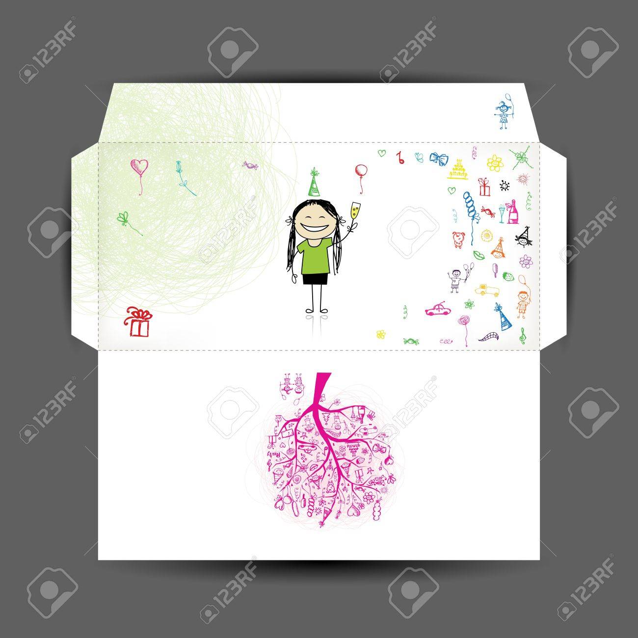 design of envelope happy birthday birthday envelope