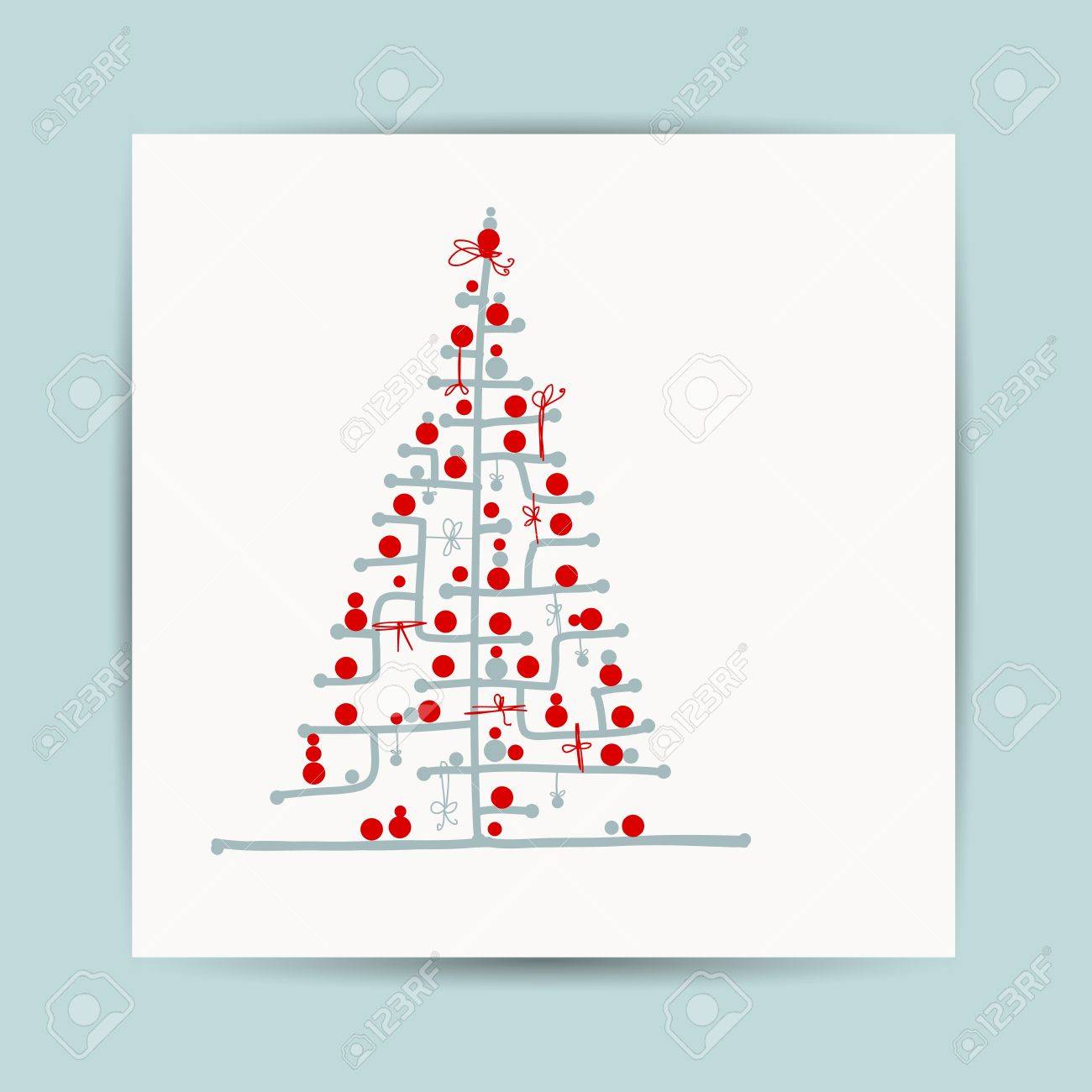 christmas tree postcard design with place for your text royalty postcard for christmas