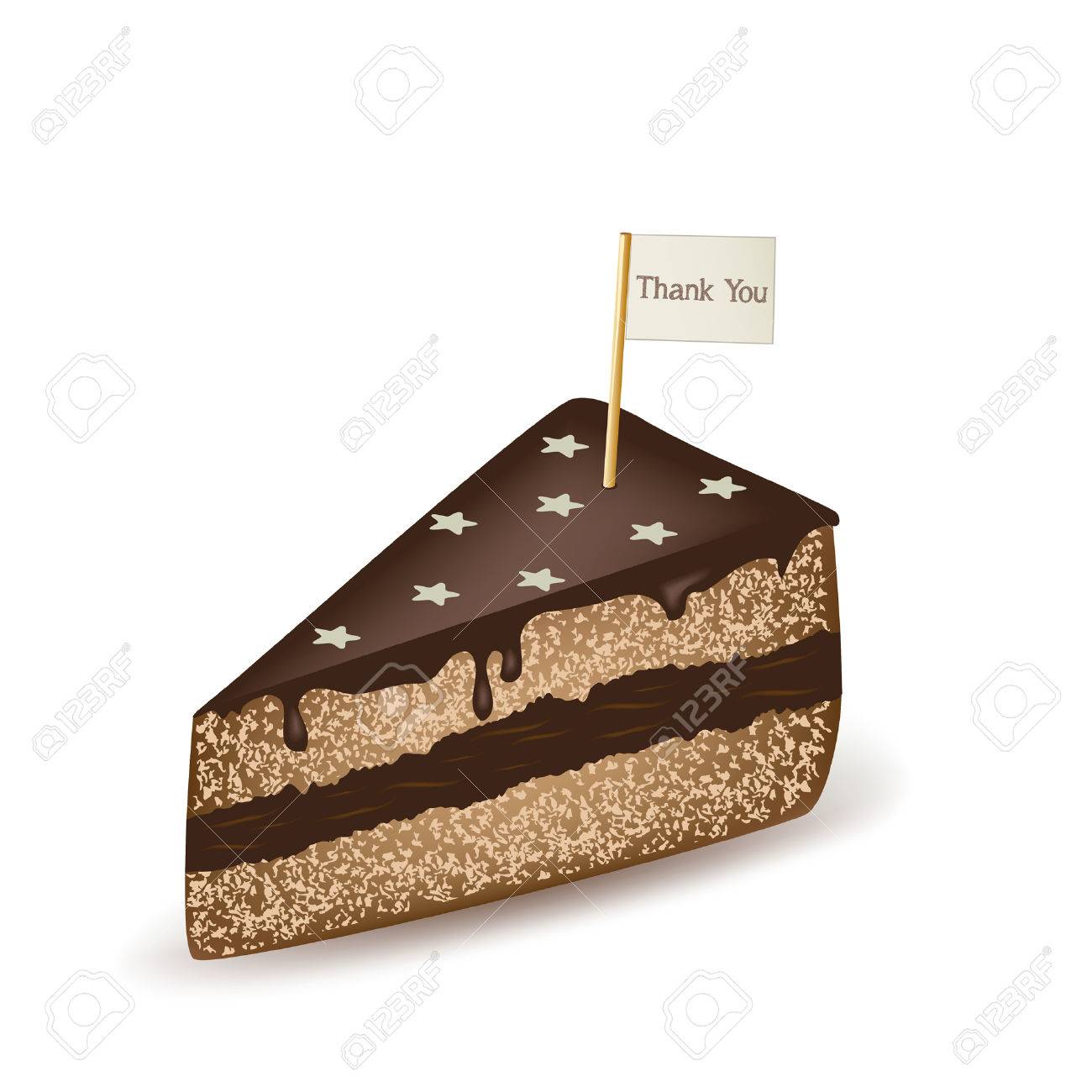 Merci Du Gateau Au Chocolat Clip Art Libres De Droits Vecteurs Et Illustration Image