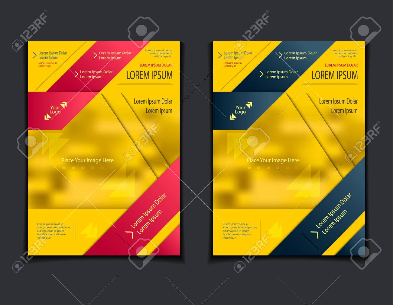set template of flyers or brochures or book or magazines covers flyers book