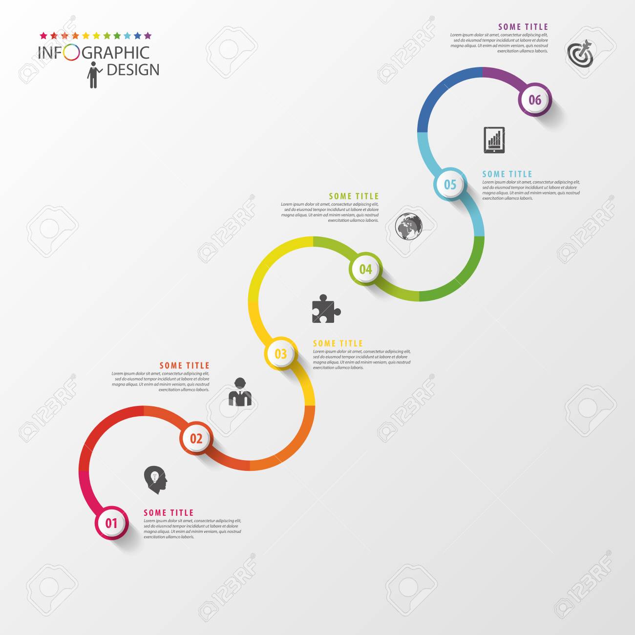 abstract timeline infographic template vector illustration royalty