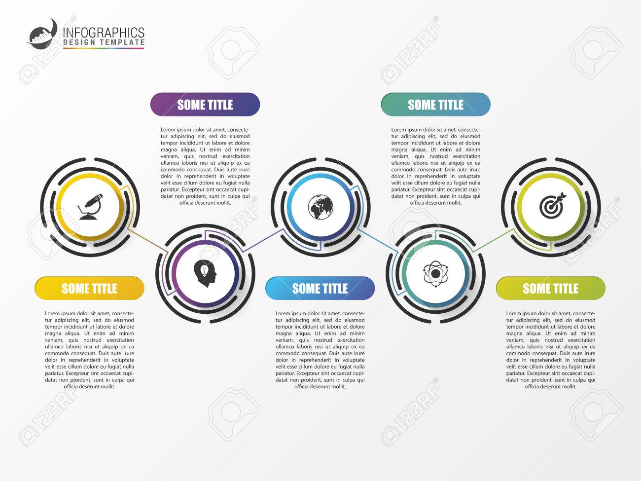 Infografia Plantilla De Linea De Tiempo Diseno Moderno Y Colorido