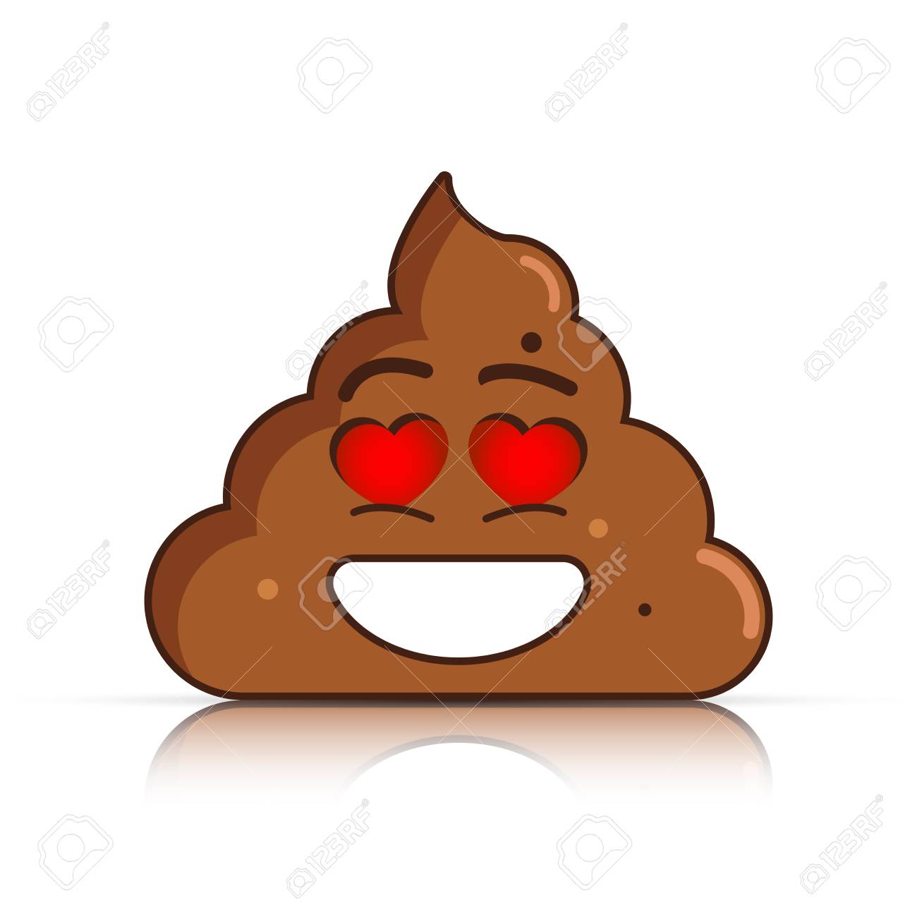くだらない絵文字だうんちの絵文字 恋愛中です ベクトルイラスト のイラスト素材 ベクタ Image
