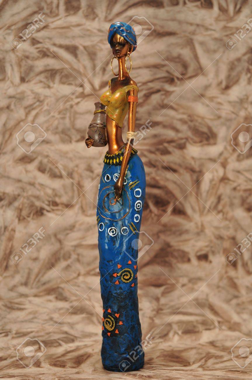 muñecas africanas en ceramica