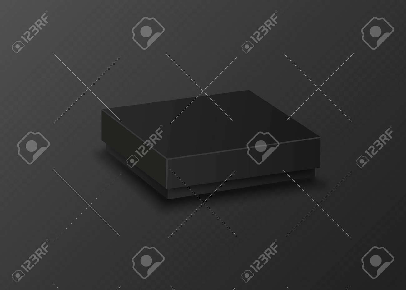 Black empty box on black background. Top view. Template for your presentation design, banner, - 169712006 Black empty box on black background. Top view. Template for your presentation design, banner, - 169712006
