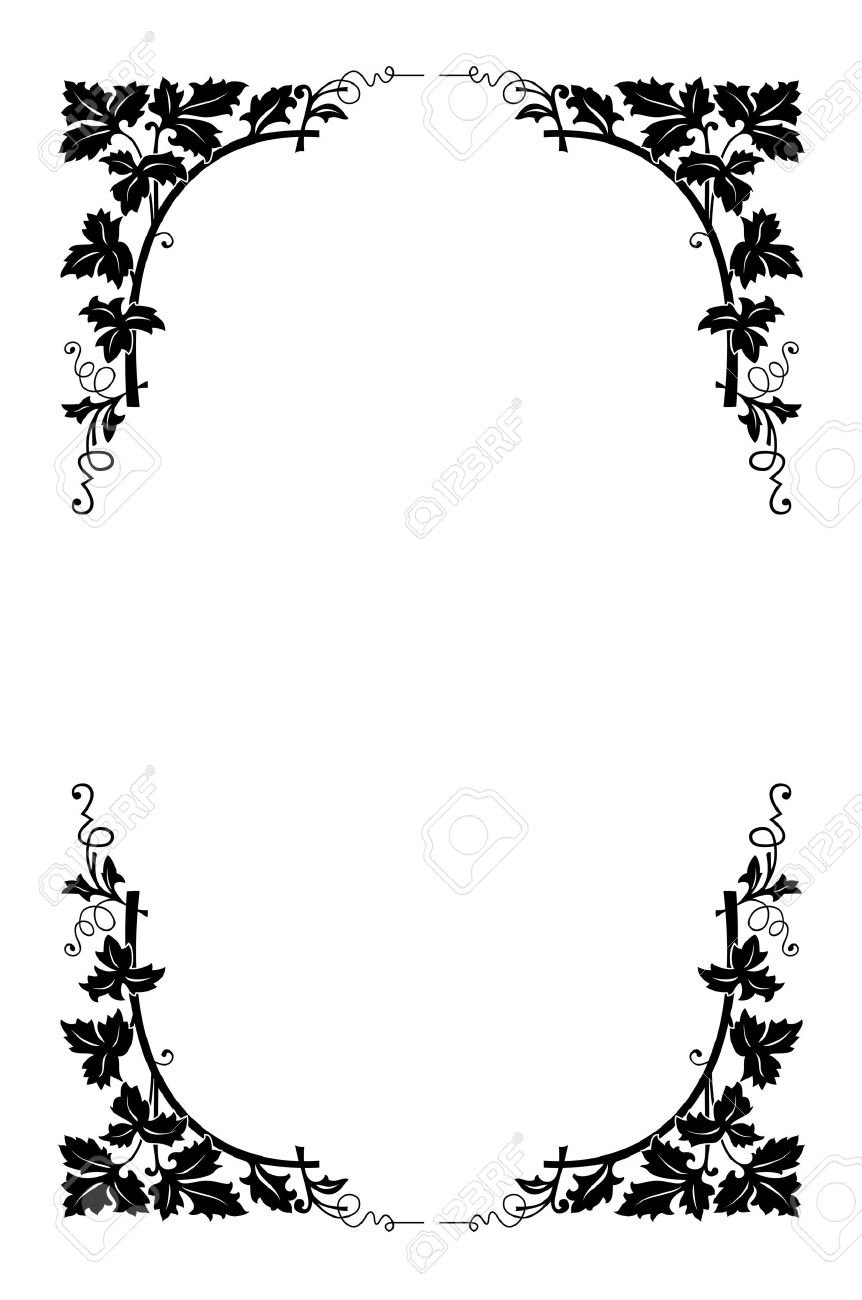 elegant black and white border design